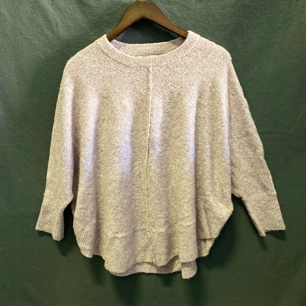 Loft sweater dolman sleeve cropped pink medium